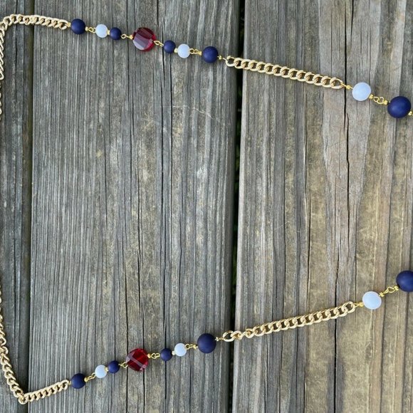 Nordstrom Women Necklace 18K Gold Plated Multi Color Beads Ladies Jewelry New - Picture 8 of 12